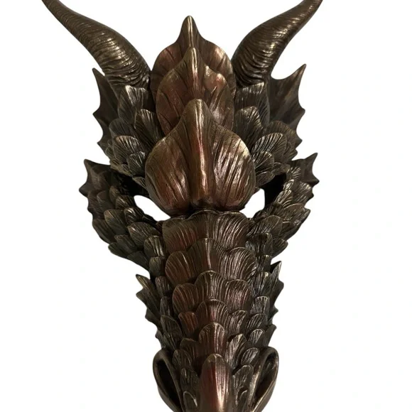 Dark Bronze Dragon Head Wall Art